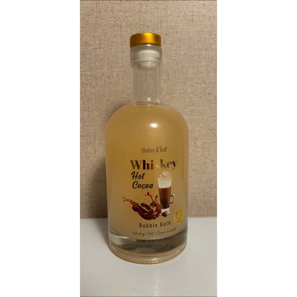 Elmtree & York Whiskey Hot Cocoa Scented Bubble Bath 16.9 fl oz Vitamin‎ E New